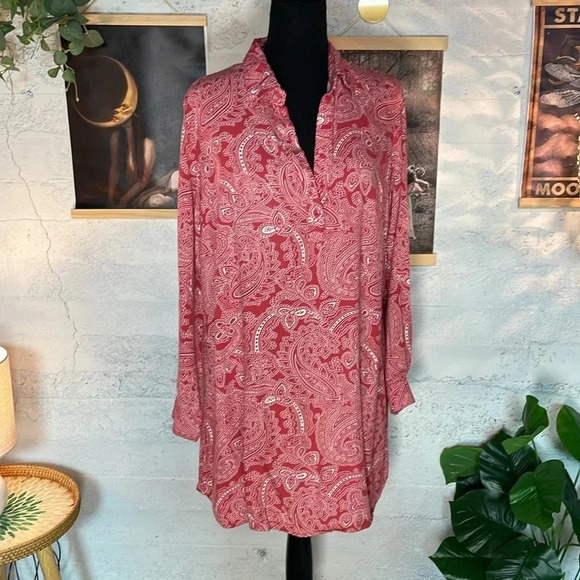 Bit & Bridle long Sleeve Tunic Shirt Dress Size Medium - Picture 2 of 8